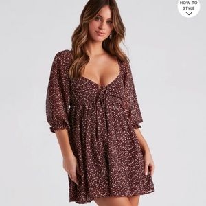 Floral Mart Chiffon Skater Dress New! Size XS